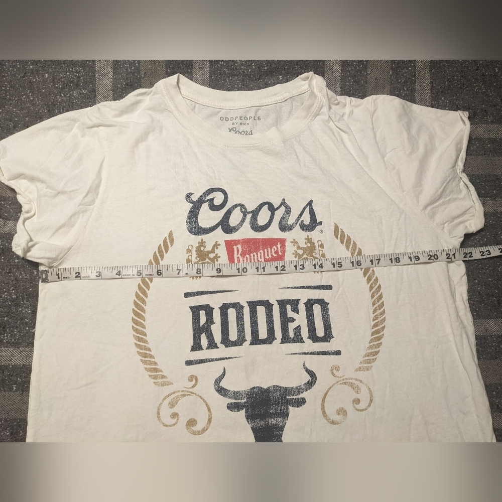 Oddpeople by RKB Coors Banquet Rodeo Western Vintage Inspired White T-Shirt sz L - Picture 9 of 10